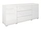 Commode Mirfivo 102 (Blanc + Blanc brillant)