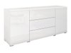 Commode Mirfivo 102 (Blanc + Blanc brillant)