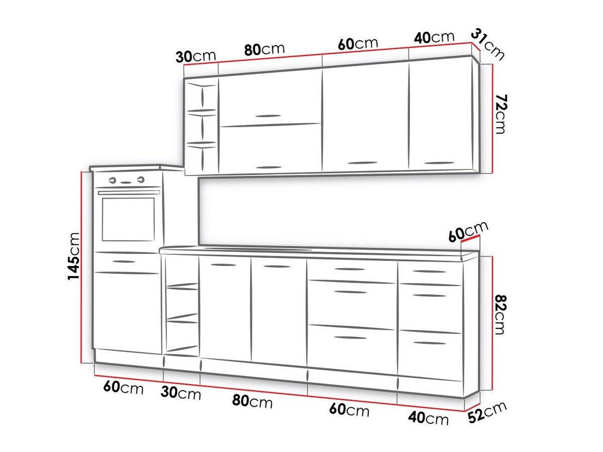 Cuisine complète modulaire Wood White 136