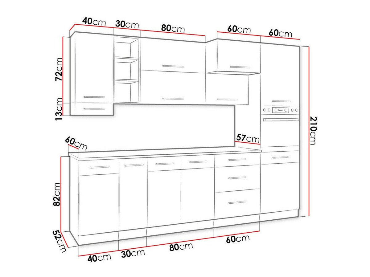 Cuisine complète modulaire Wood White 137