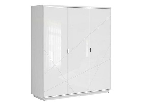 Armoire Fivale 116 (Blanc brillant + Blanc)