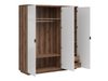 Armoire Fivale 116 (Chêne delano foncé + Blanc brillant)
