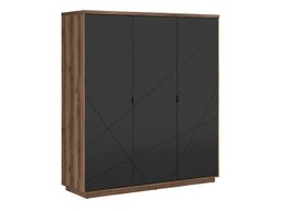 Armoire Fivale 116 (Chêne delano foncé + Noir mat)