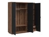 Armoire Fivale 116 (Chêne delano foncé + Noir mat)