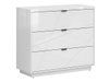 Commode Fivale 118 (Blanc brillant + Blanc)