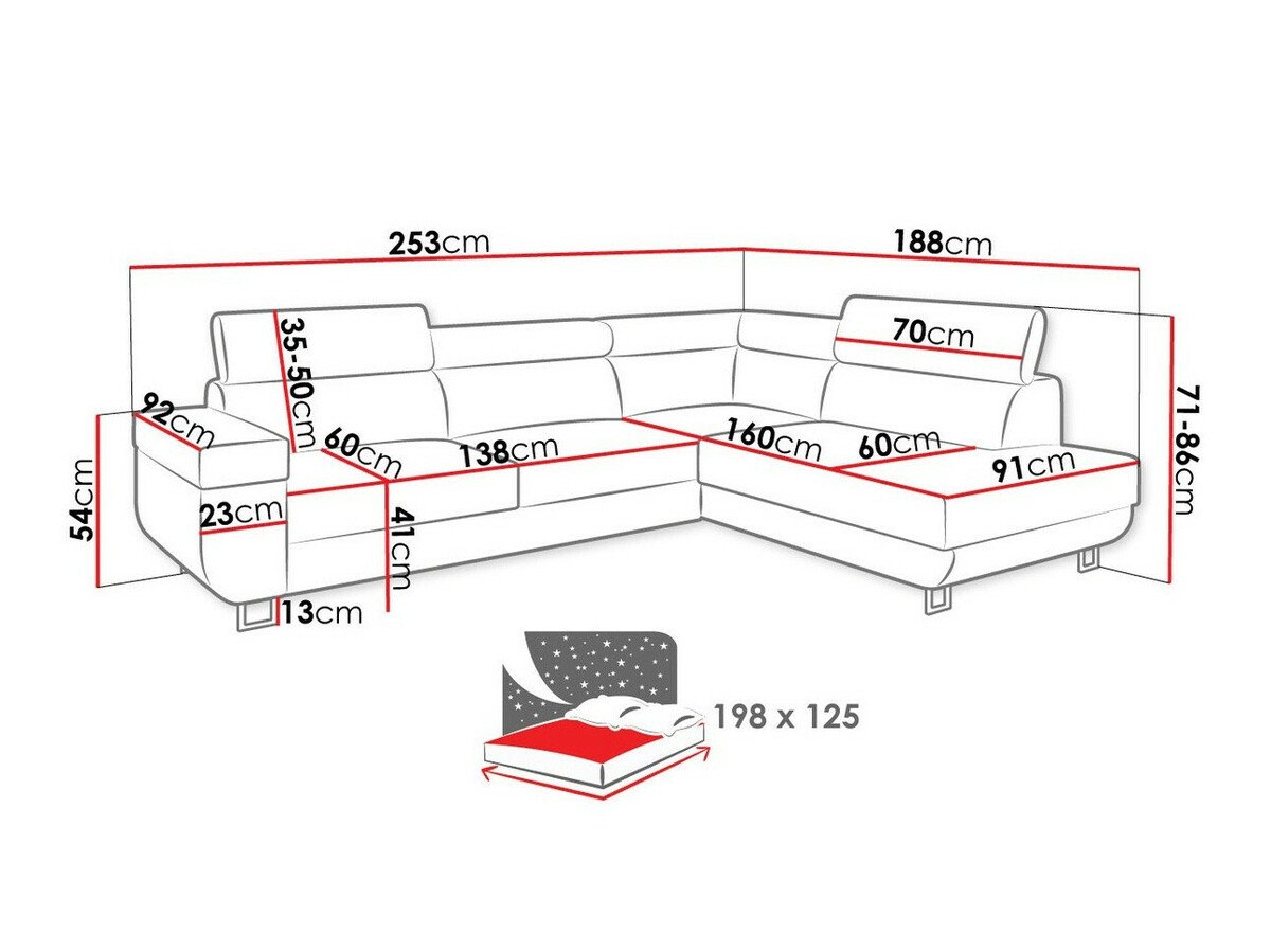 Canapé d'angle Comfivo 306 (Poso 05)