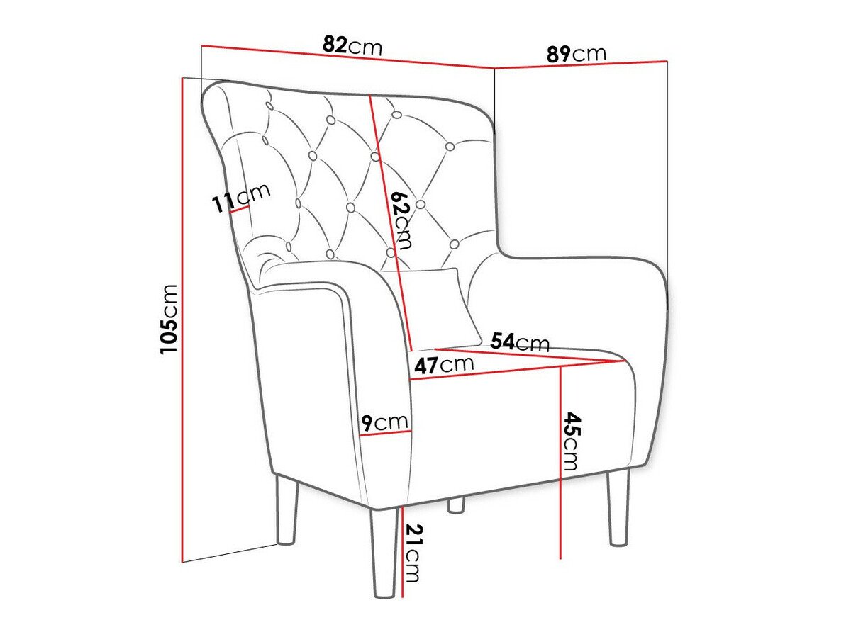 Fauteuil Orem 113 (Magic Velvet 2216)