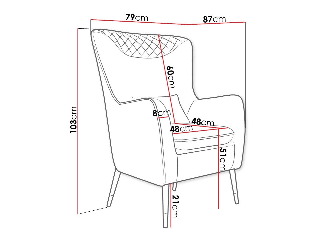Fauteuil Orem 114 (Magic Velvet 2216)