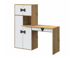 Bureau Florevi 101 (Mat blanc + Chêne Artisan)