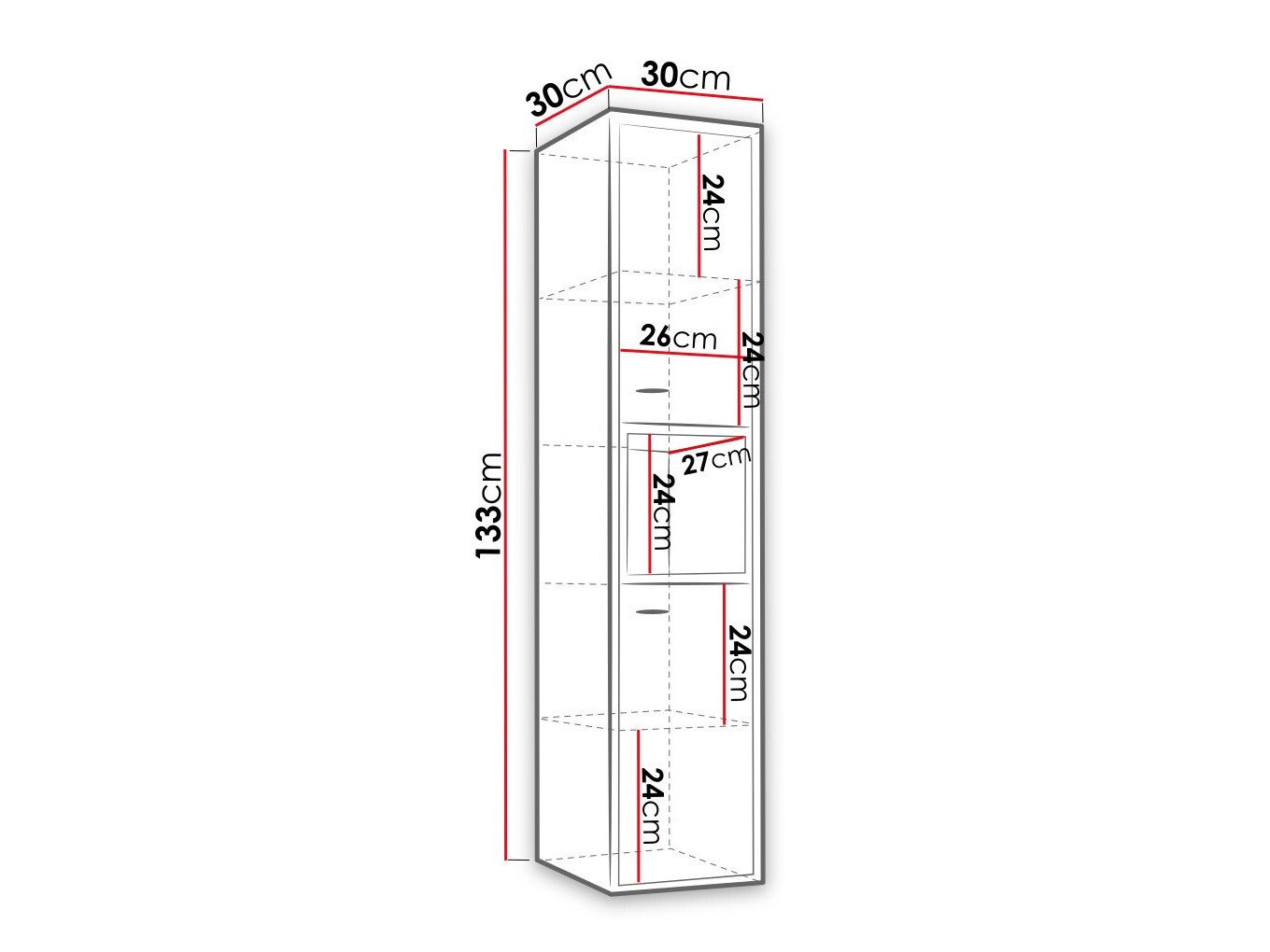 Armoire de salle de bain murale Baltesi 117 (Noir + Chêne Artisan)