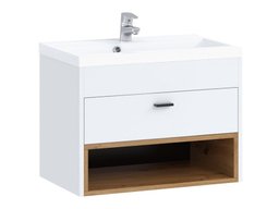 Armoire de salle de bains murale pour lavabo Baltesi 118 (Blanc + Chêne Artisan)