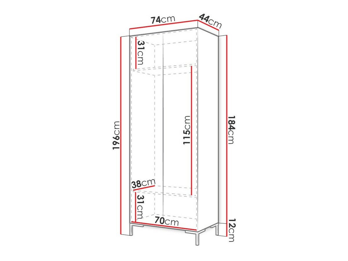 Armoire Nomal (Craft chêne + Noir)