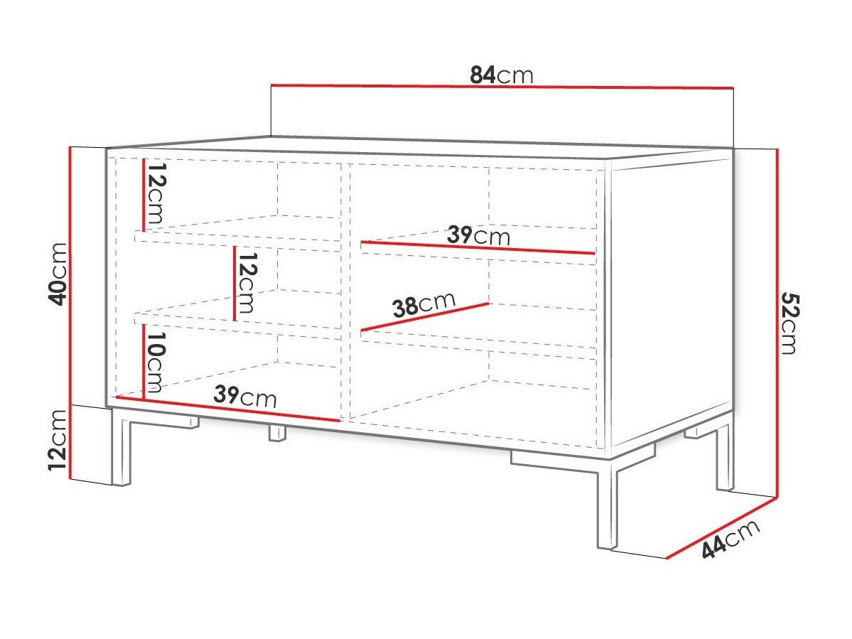 Meubles à chaussures Nomal (Blanc + Doré)