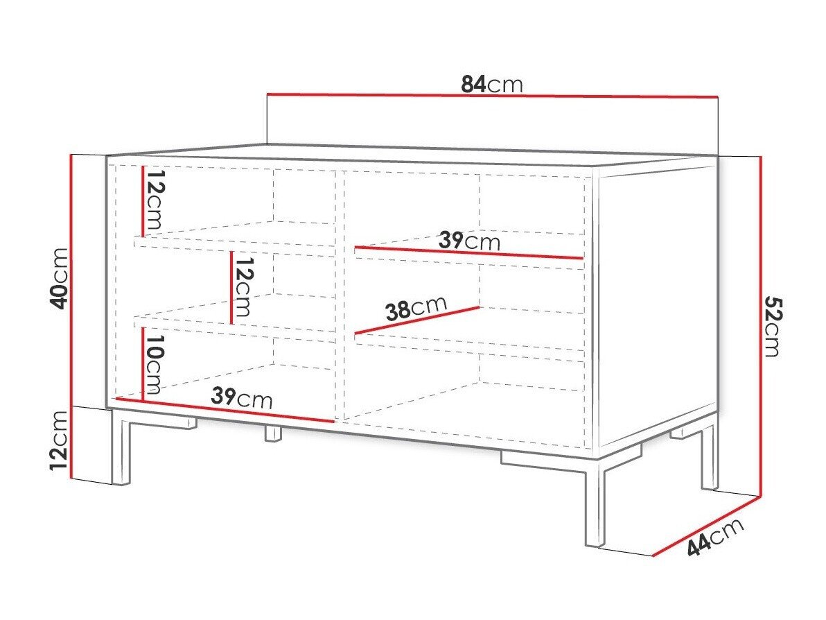 Meubles à chaussures Nomal (Craft chêne + Noir)