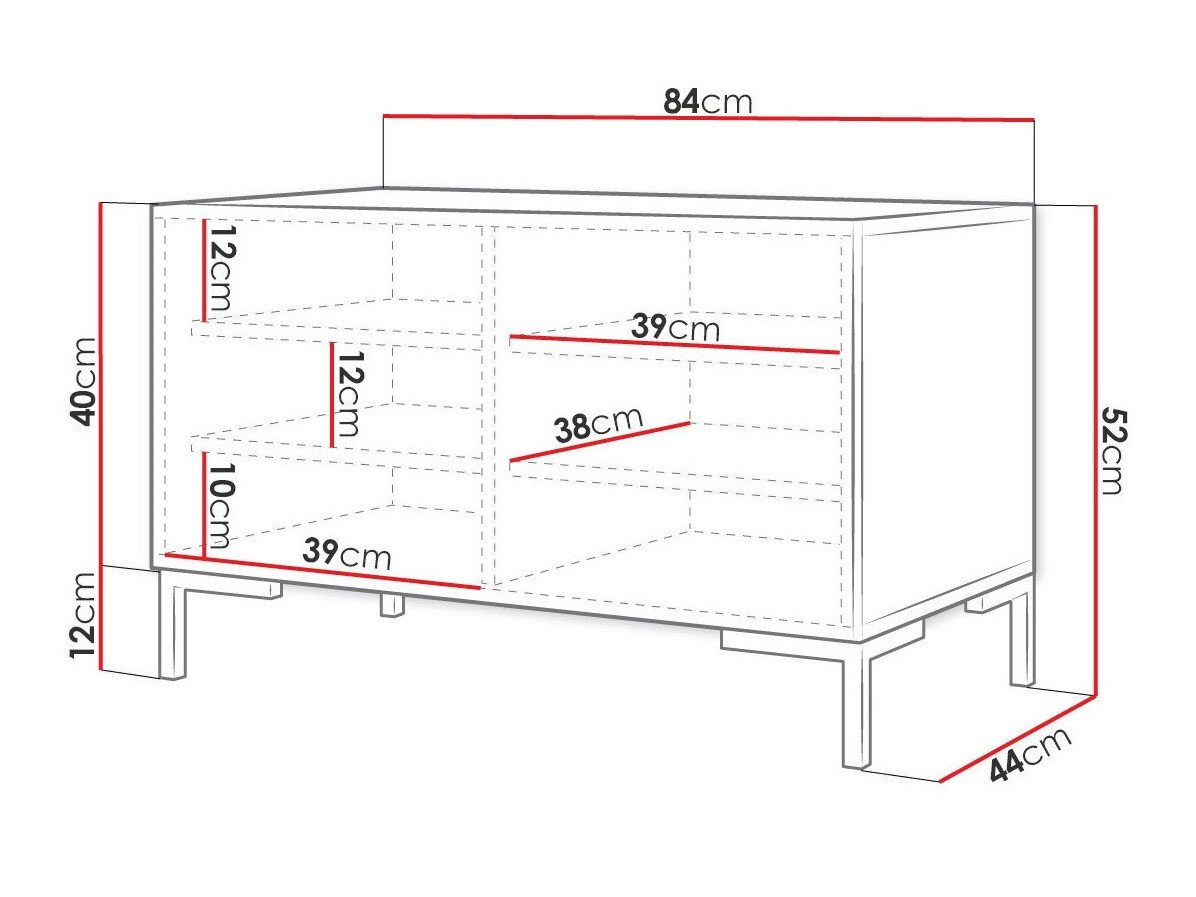 Meubles à chaussures Tivsoa 111 (Noir + Doré)