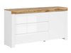Commode Sonsoru 100 (Blanc + Blanc brillant + Chêne wotan)
