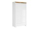 Armoire Sonsoru 110 (Blanc + Blanc brillant + Chêne wotan)