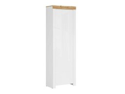 Armoire Sonsoru 117 (Blanc + Blanc brillant + Chêne wotan)