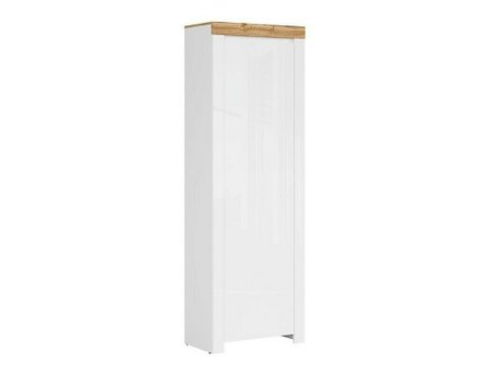 Armoire Sonsoru 117 (Blanc + Blanc brillant + Chêne wotan)