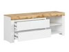 Meuble TV Sonsoru 108 (Blanc + Blanc brillant + Chêne wotan)
