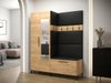 Armoire Tivsoa 110 (Craft chêne + Noir)