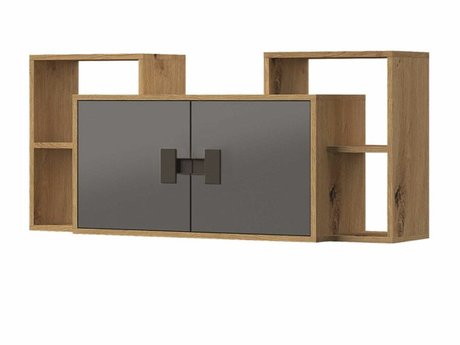 Armoire murale Florevi 107 (Gris brillant + Chêne Artisan)