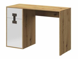 Bureau Florevi 100 (Blanc brillant + Chêne Artisan)