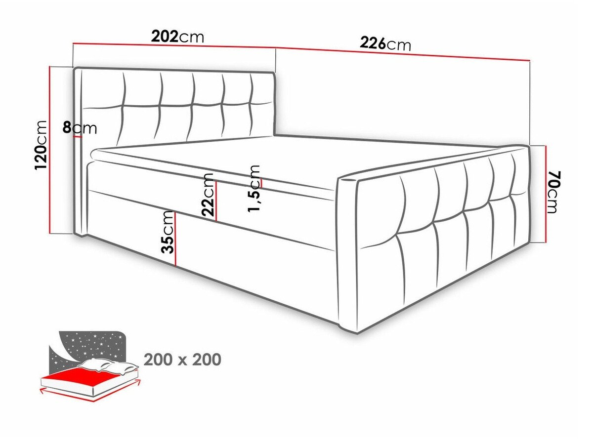 Lit boxspring Scriptum (Soft 010)