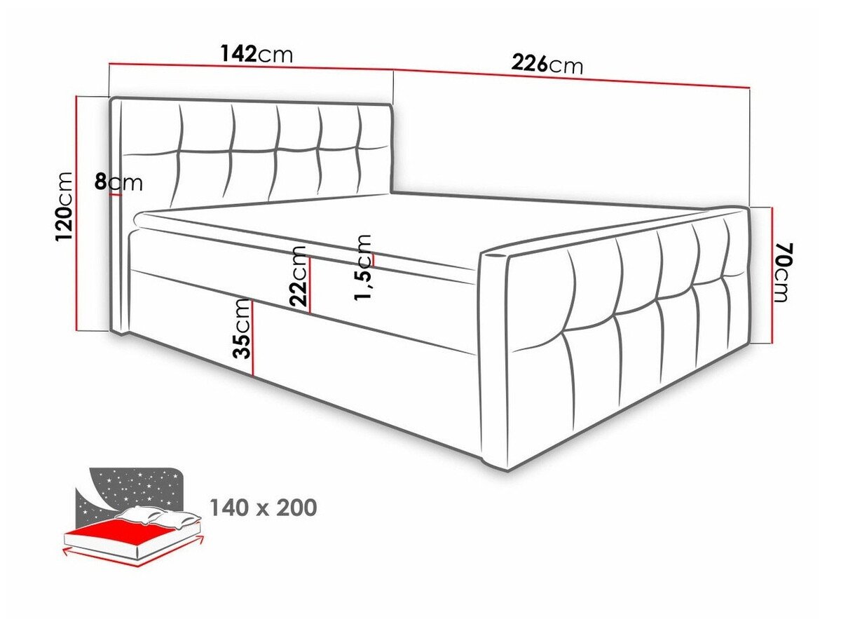Lit boxspring Scriptum (Soft 011)