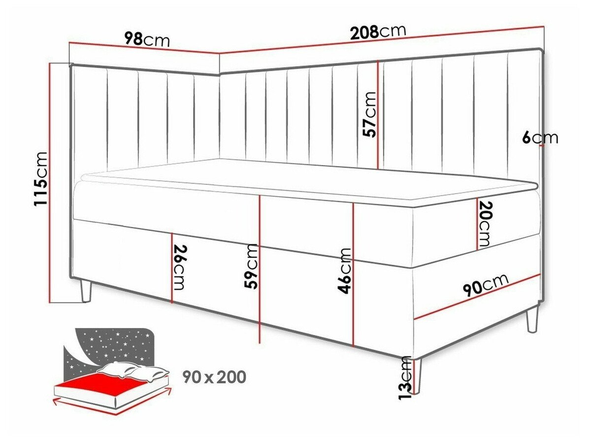 Lit boxspring Lucus (Soft 017 + Fresh 11)