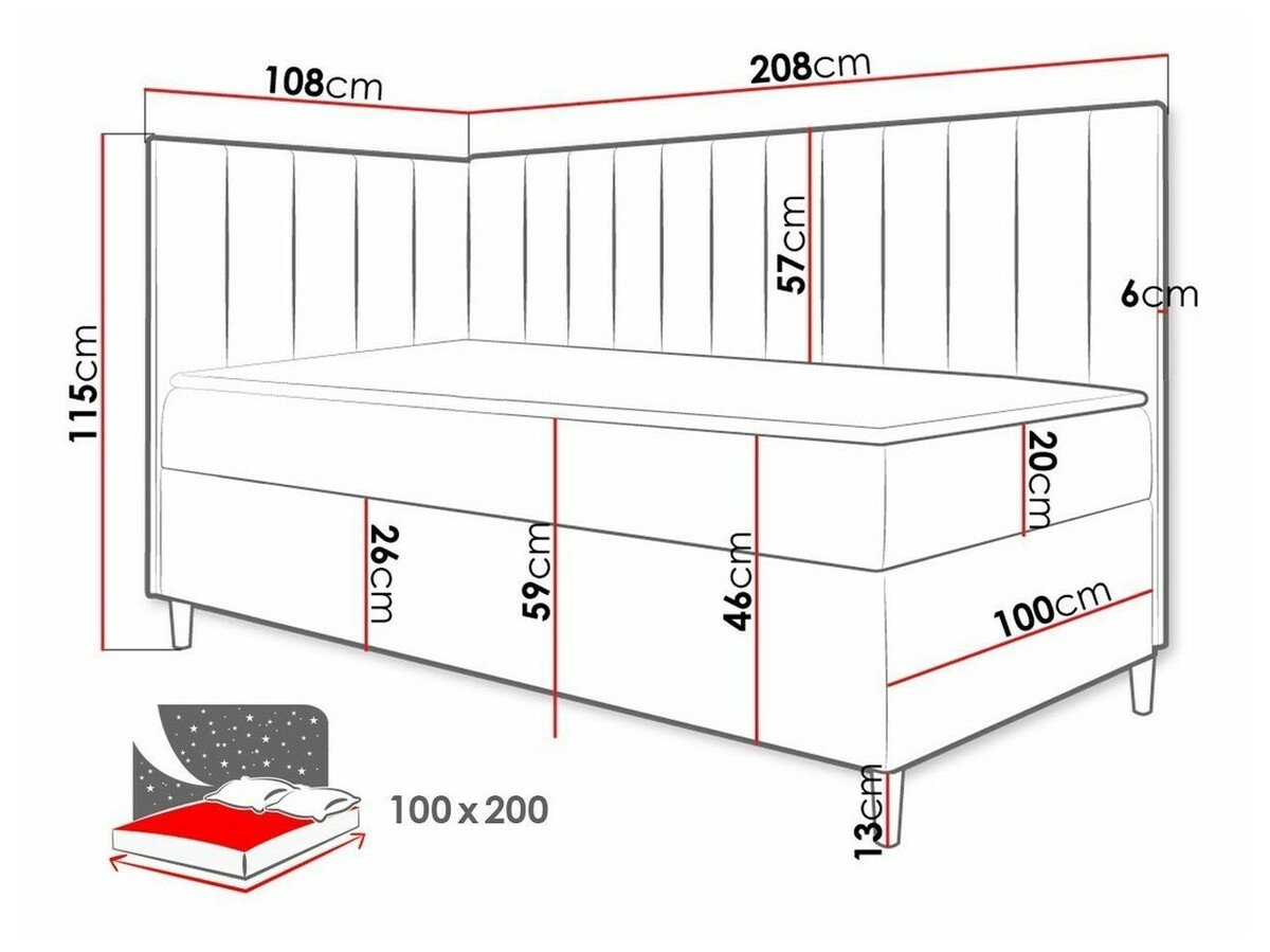 Lit boxspring Lucus (Soft 017 + Fresh 9)