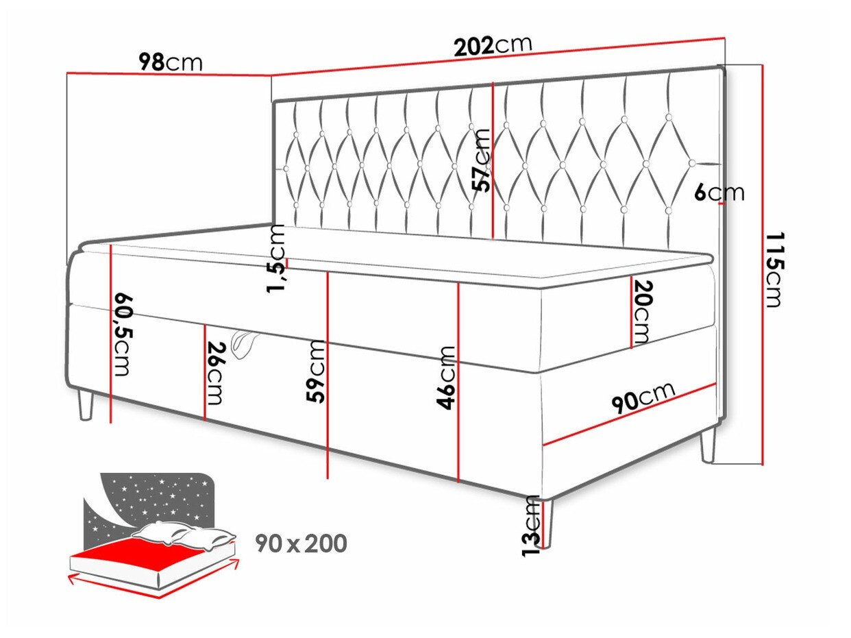 Lit boxspring Lucus II (Soft 017 + Fresh 1)
