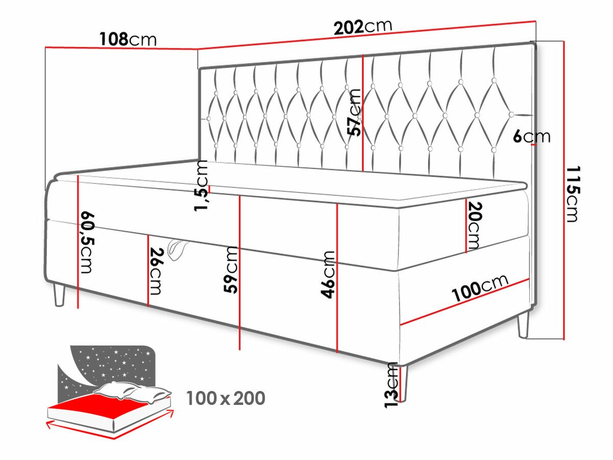 Lit boxspring Lucus II (Soft 017 + Fresh 1)