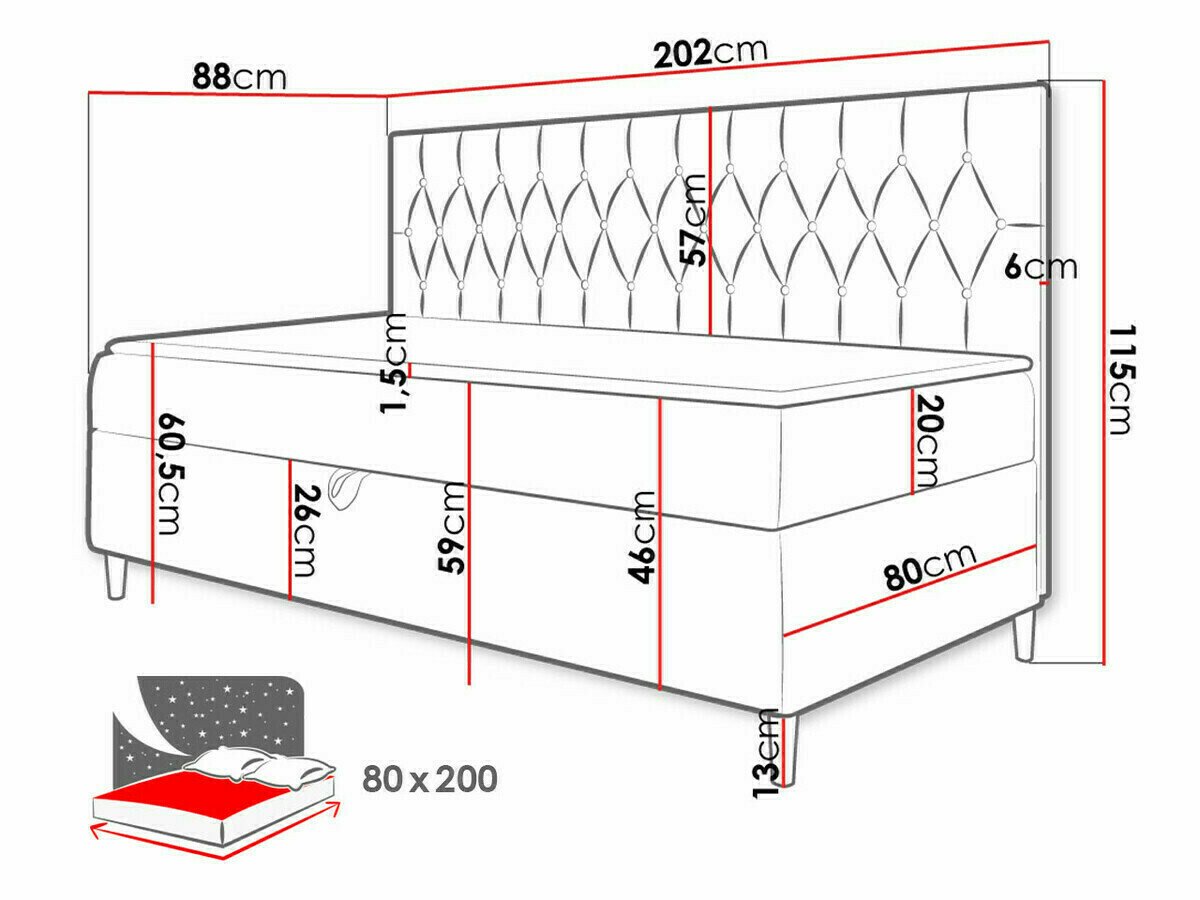 Lit boxspring Lucus II (Soft 017 + Fresh 34)