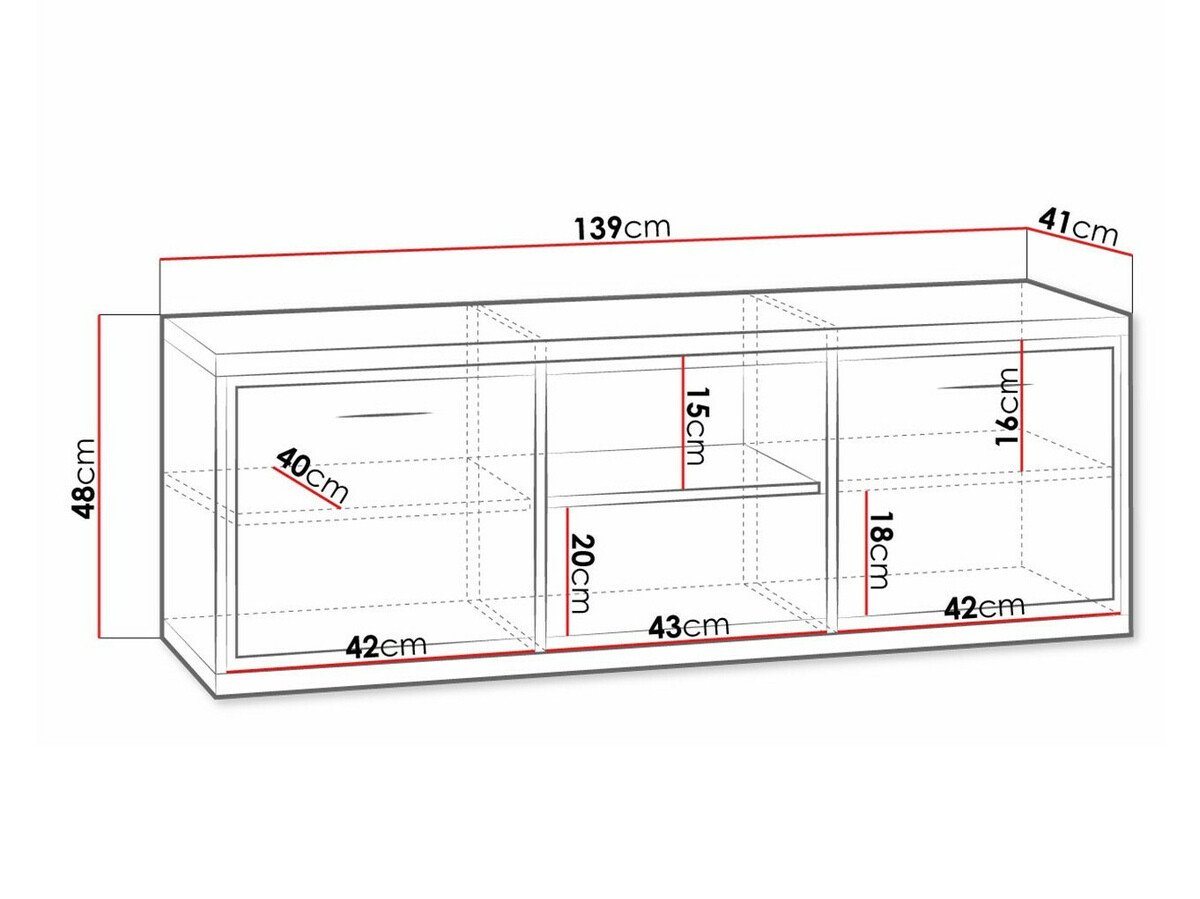 Meuble TV Etrmoni 112 (Clair bois)