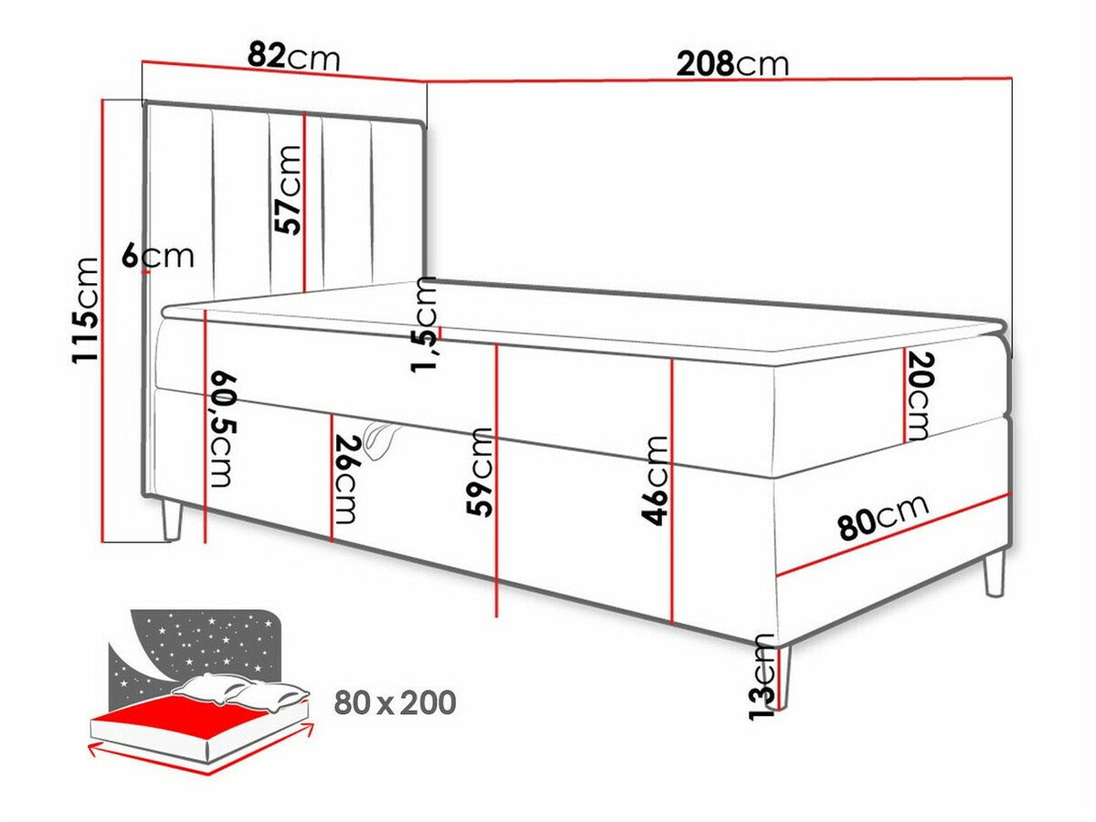 Lit boxspring Lucus VI (Soft 017 + Fresh 9)