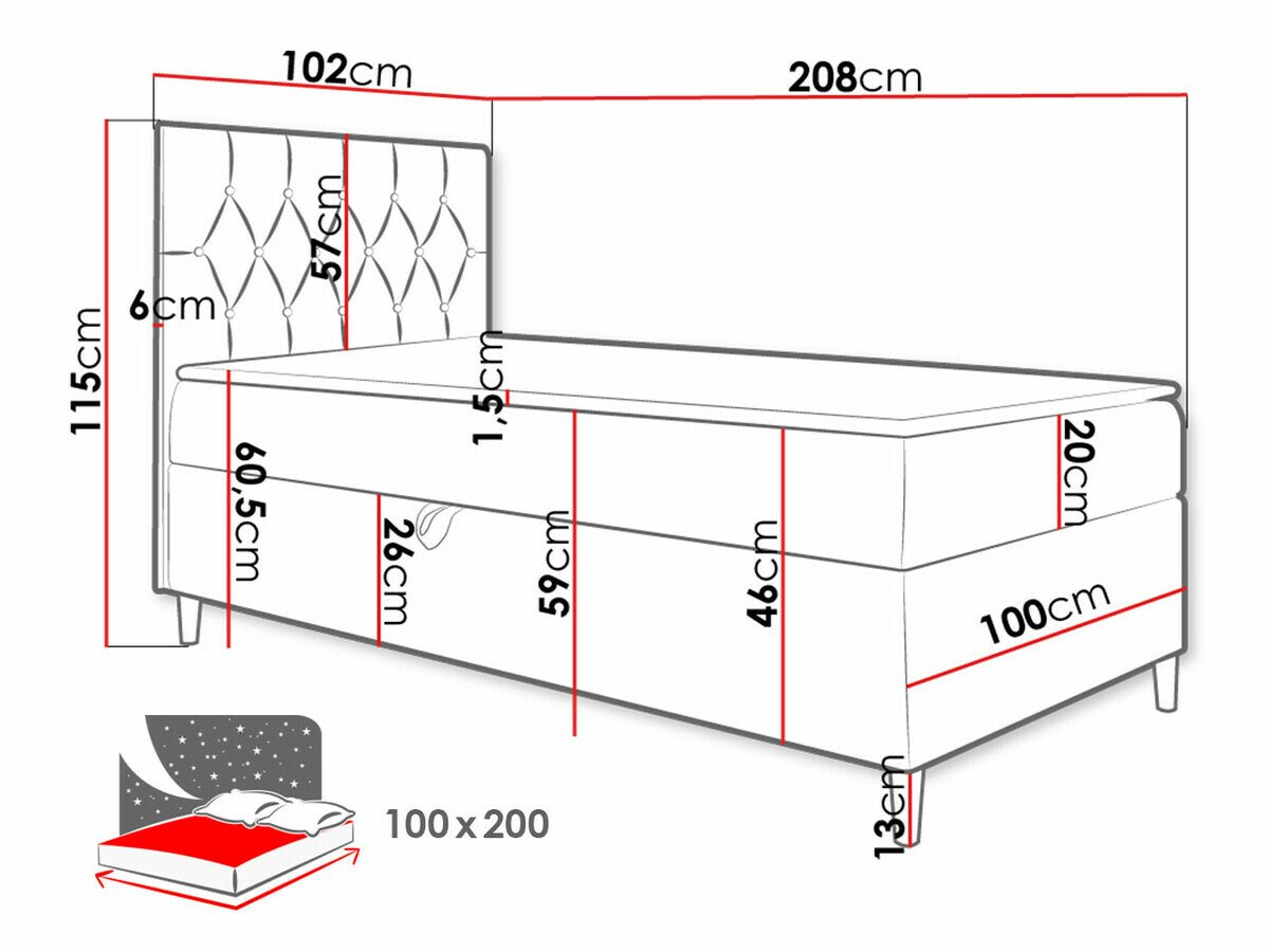 Lit boxspring Lucus VII (Soft 017 + Fresh 1)