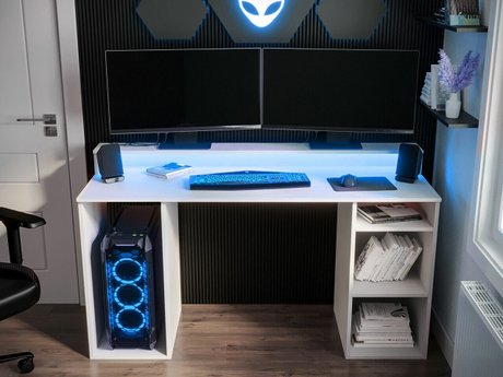 Bureau de gaming Hartford 323 (Blanc)