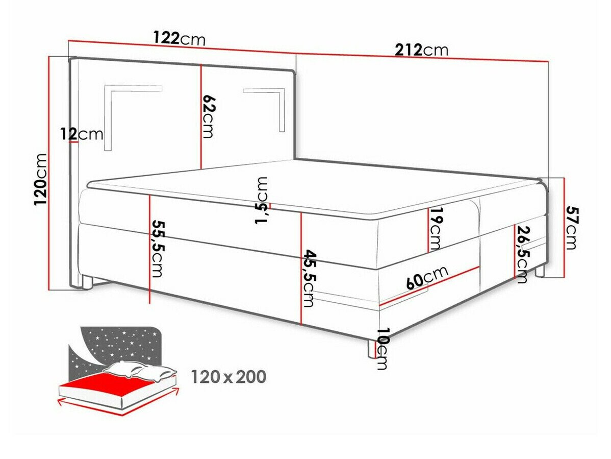 Lit boxspring Vallis (Fresh 11)