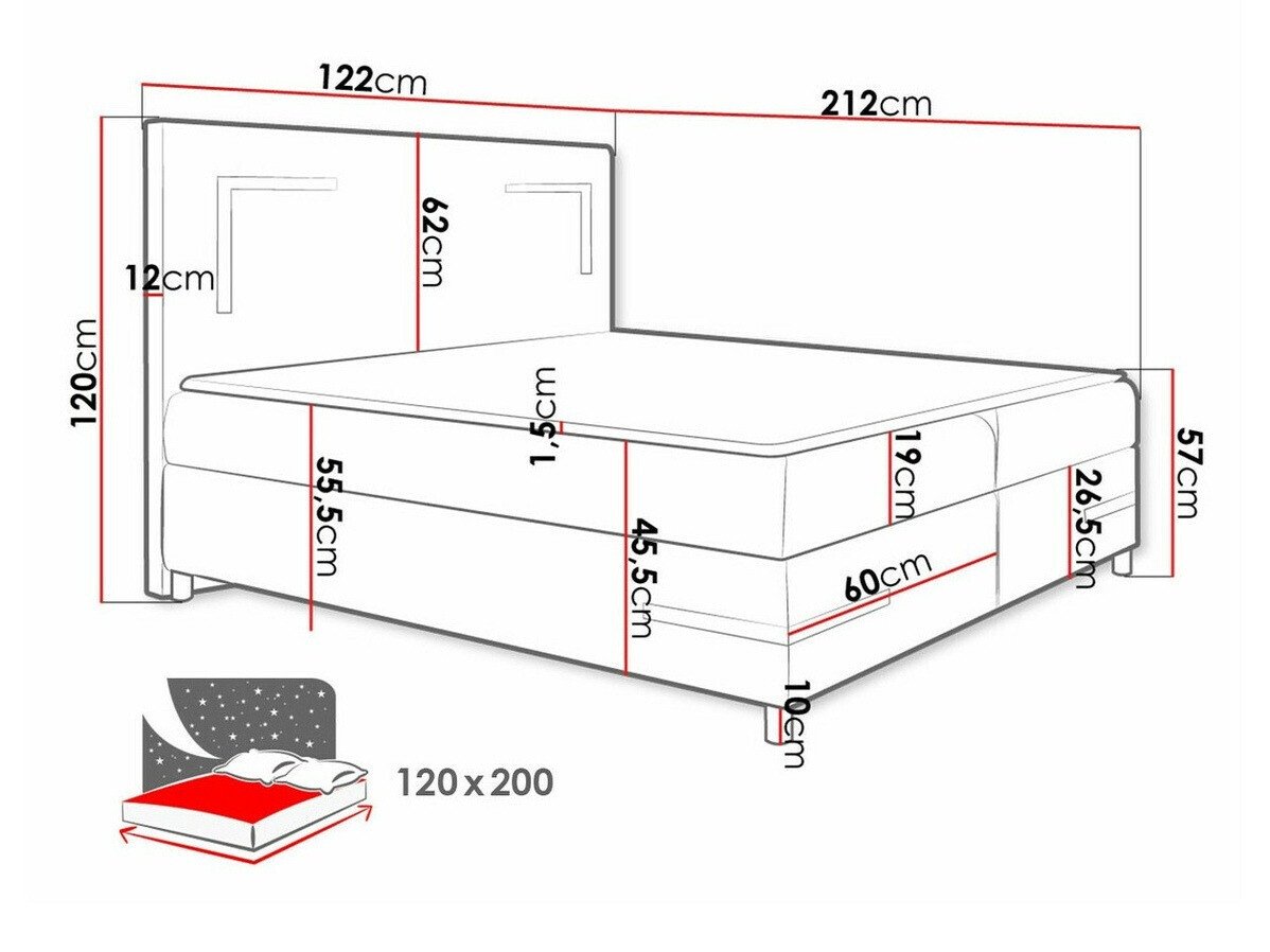 Lit boxspring Vallis (Fresh 13)