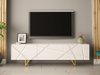 Meuble TV Mavmave 100 (Blanc + Blanc brillant)