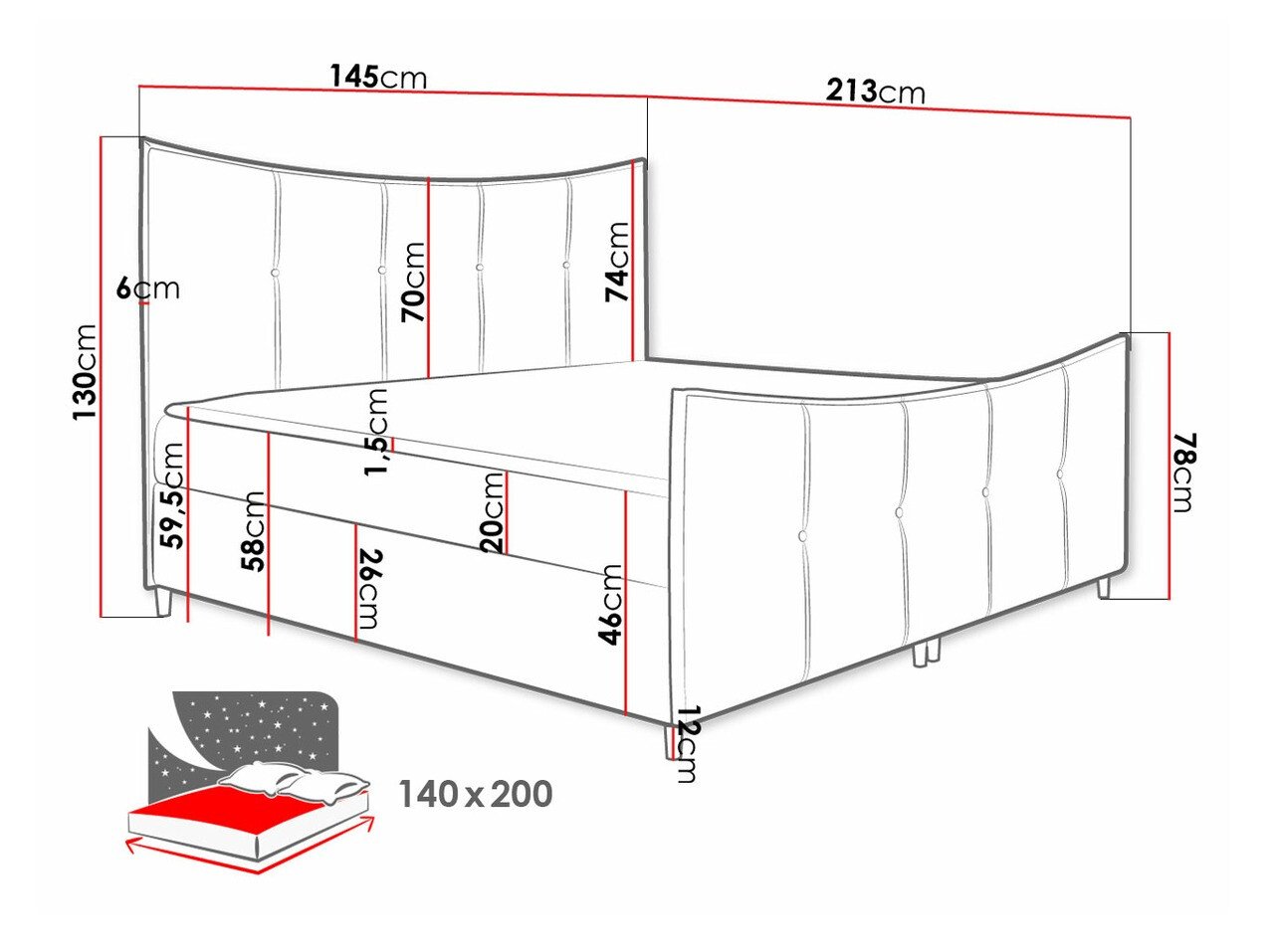 Lit boxspring Fons (Fresh 4)
