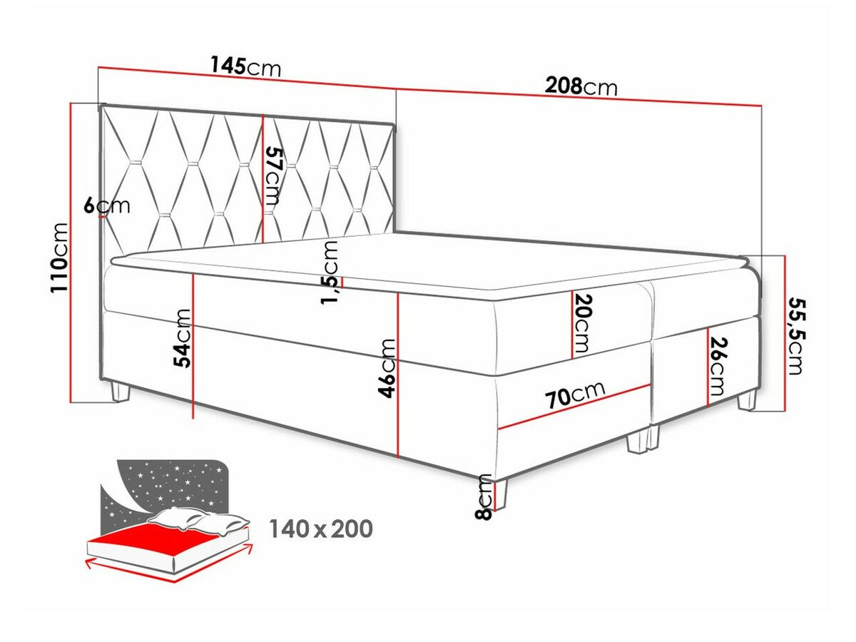 Lit boxspring Nemus (Fresh 4)