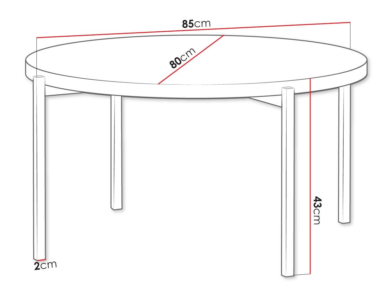 Table basse Providence 176 (Blanc + Noir)