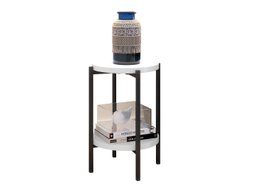 Table d'appoint Providence 179 (Blanc brillant + Noir)