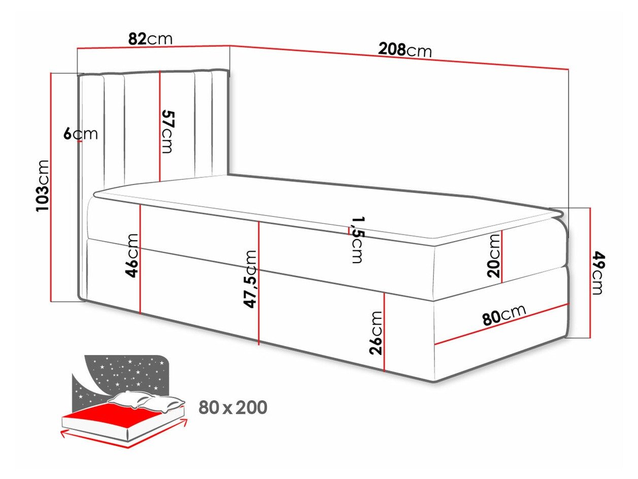 Lit boxspring Mel I (Soft 010)