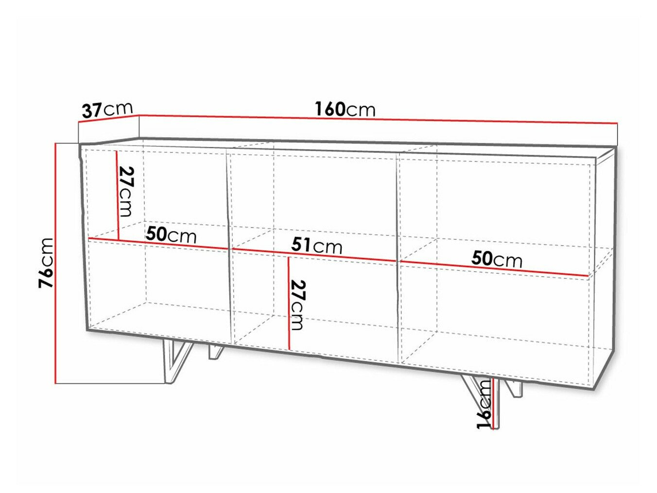 Buffet Audis (Blanc + Blanc brillant)