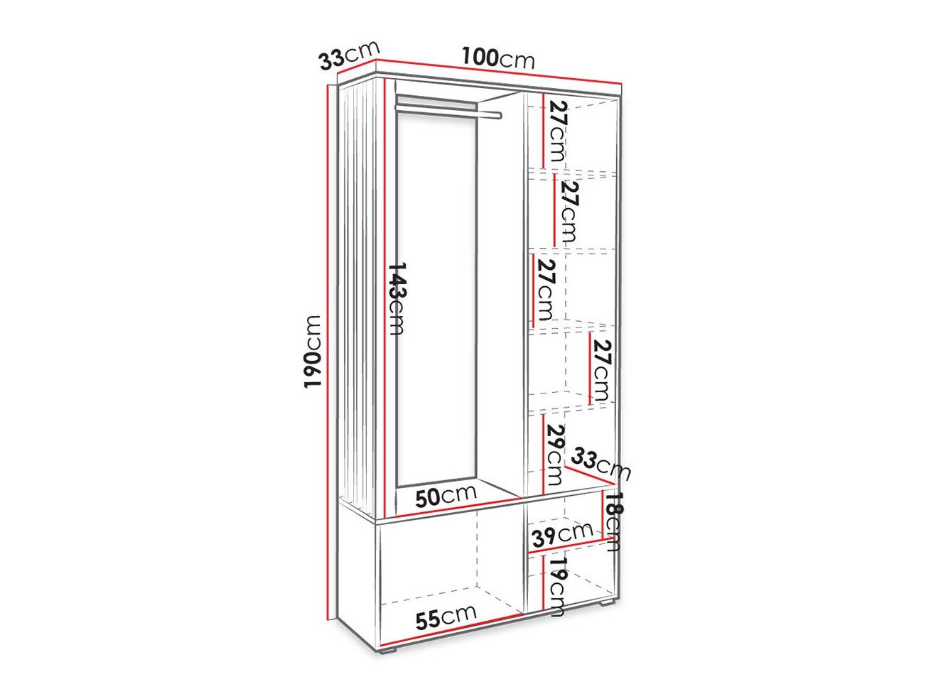 Meuble d'entrée Vinea (Chêne Artisan)