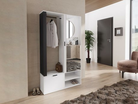 Meuble d'entrée Stanton 145 (Blanc + Noir)