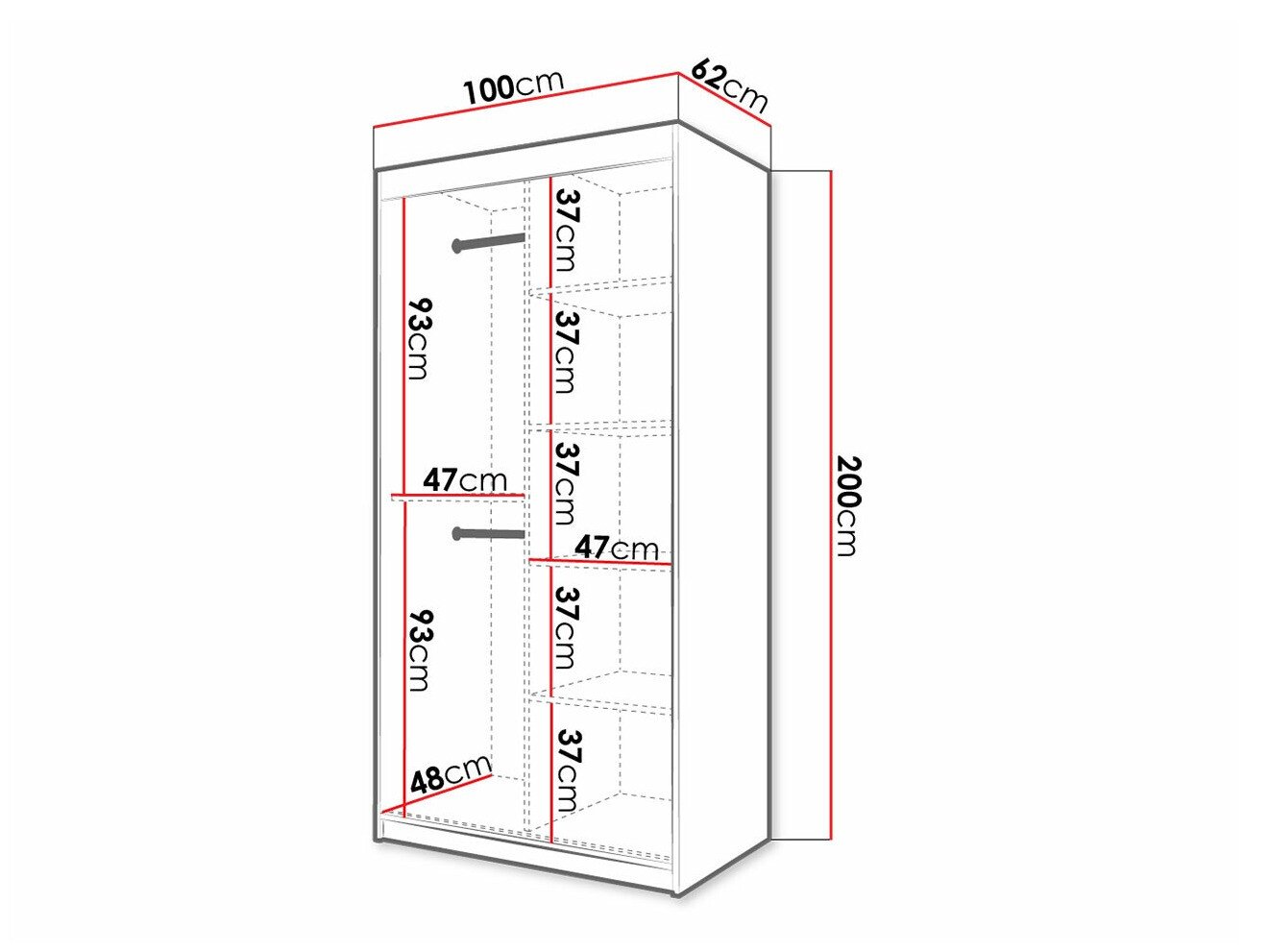 Armoire Ferfere 100 (Blanc)